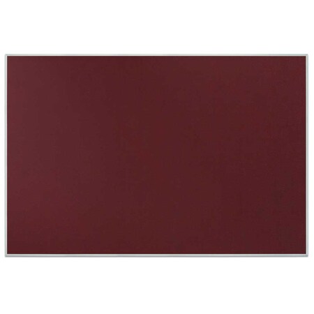United Visual Products Corkboard, Fabric, 2 Door, 60x36", Blk/Amthy UV304-BLACK-AMETHY